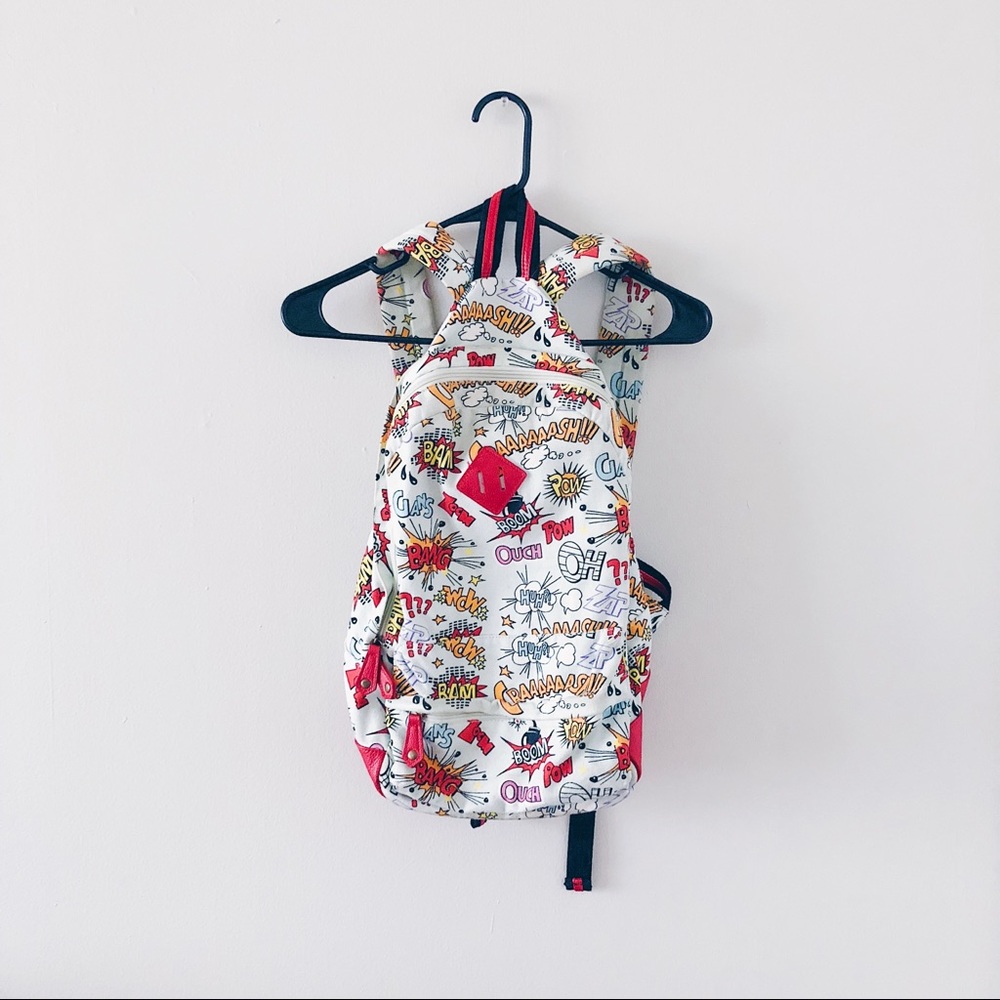 comic book motif backpack